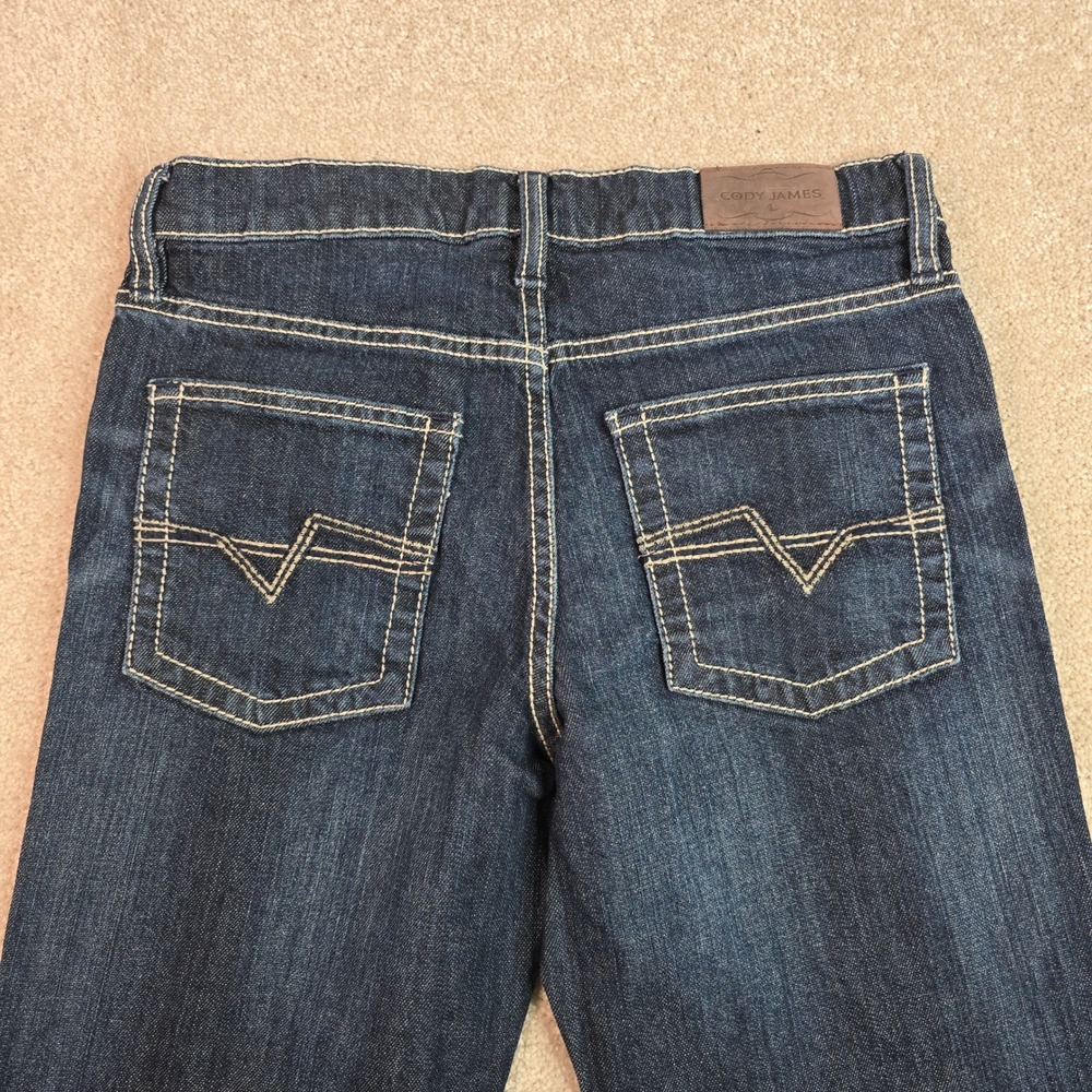 Cody James Girls Dark Wash Bootcut Western Denim Jeans Size 16 Adjustable Waist
